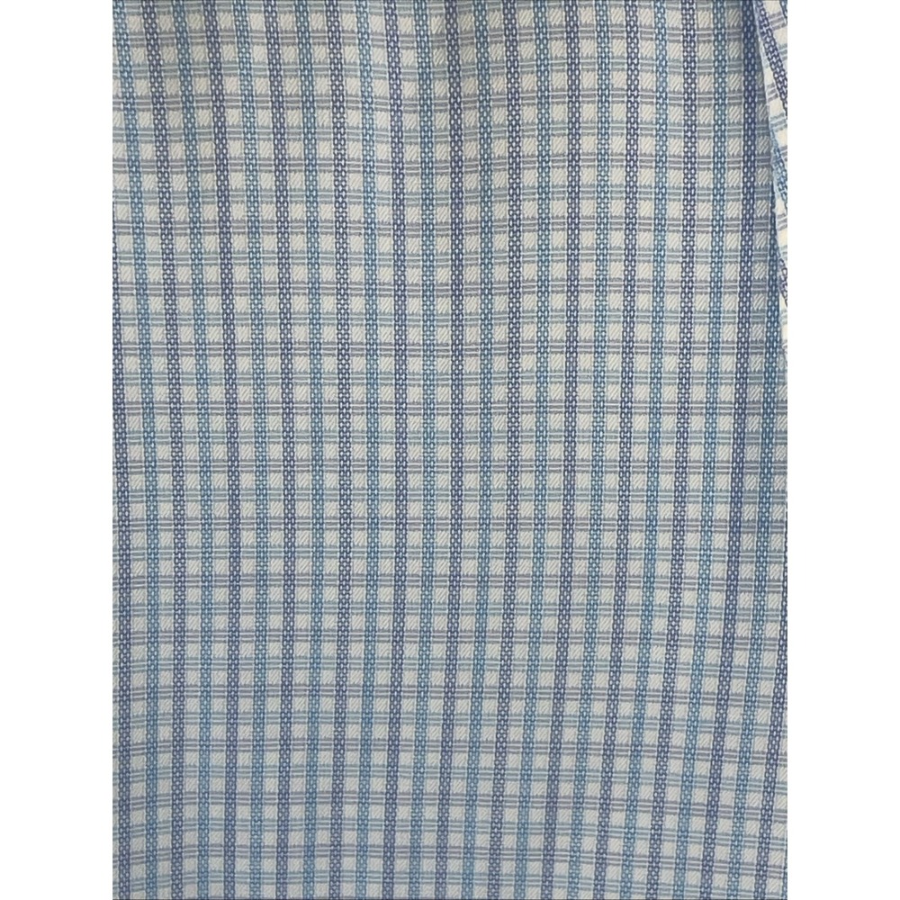 Tommy Bahama Mens 17.5 32 /33 Blue Check 100% Cotton LS Button Up Shirt Classic - Picture 3 of 16